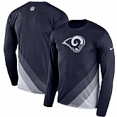 Los Angeles Rams Nike Navy Sideline Legend Prism Performance Long Sleeve T-Shirt,baseball caps,new era cap wholesale,wholesale hats